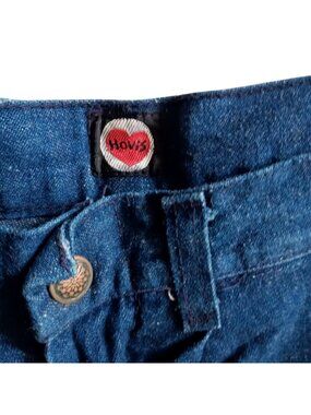 True Vintage Denim Jeans 1970's 7/8 Hovis Capri Boho Raw Indigo Denim